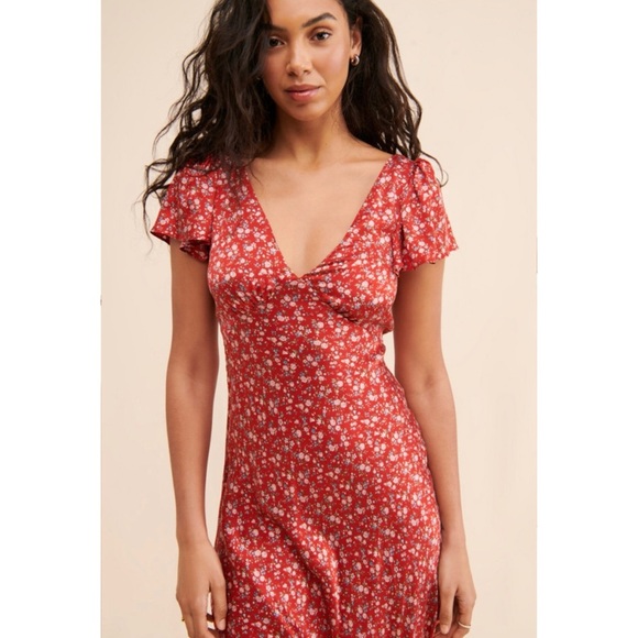 Selkie flutter sleeve silk dress - Picture 8 of 11